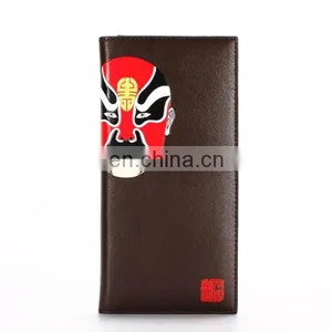 NEW UNIQUE CHINA CULTURE FEATURE CUSTOM PRINT LEATHER WALLET thumbnail-1