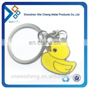 Promotional Yellow Custom Animal Shape Metal Keychain thumbnail-1
