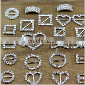 Grade A Rhinestone Heart Buckles Wedding Ribbon Slider 25mm Bar thumbnail-4