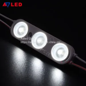 Ce&rohs Shenzhen Manufacturer 3 Lamp White Smd 2835 Waterproof Injection Light Led Module With Lens thumbnail-1