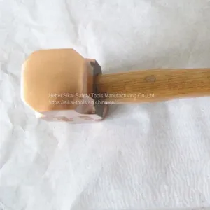 Non Sparking Tools Sledge Copper Hammer Wood Handel thumbnail-1