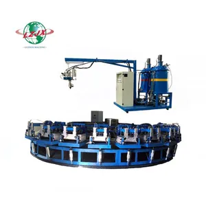 China pu Banana Type Shoe Sole Machine PU Shoe Sole Production Line 36 Work Station Semi-automatic pu Foaming Machine thumbnail-5