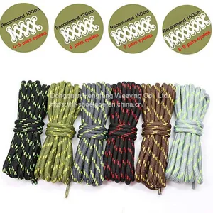 Bulk Work Boot Laces Outdoor Mountaineering Hiking Walking Polyester Pattern Shoelaces thumbnail-3