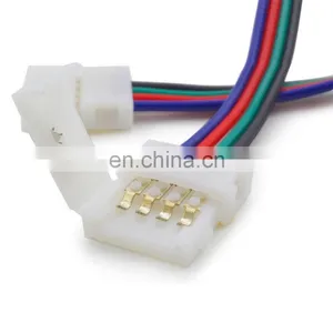 4 Pin 10mm Rgb 5050 3528 Led Strip Light PCB Solderless Connector Cable thumbnail-1