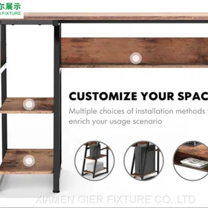 Furniture Wooden Style Metal Frame Home Office Study Computer Desk Wholesale thumbnail-2