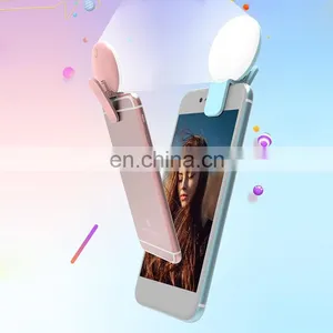 2020 Latest Portable Mini Selfie Round Flash Clip-on Mobile Phone LED Flash Fill Light thumbnail-6