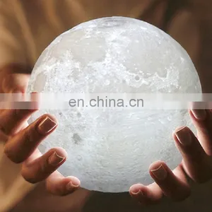3D Printing Moon Light Creative Gift Moon Light USB Charging Bedside LED Night Light thumbnail-2