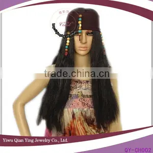 Cheap Black Hair Attached Hat thumbnail-1