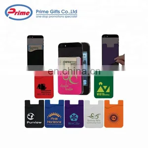 Custom Logo Printed Adhesive Silicone Cell Phone Wallet for Promotions thumbnail-3