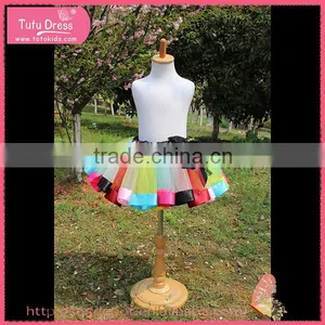 Multicolored Tutu Skirt for Girls Pleated Girl Princess Skirt thumbnail-1