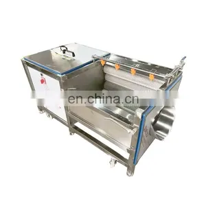 Root Vegetable Fruit Kohlrabi Brush Roller Peeler Cleaner Peeling Washing Cleaning Machine Production Line thumbnail-2
