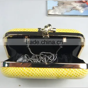 Hot in Europe!high End Classic Sheepskin Ladies Bags Evening Bags With Chain for Girl thumbnail-1