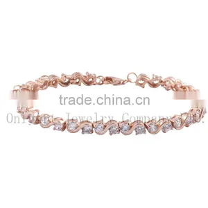 New Fashion Copper Braclet With Gems Zircons Wholesale China Manufacture thumbnail-1