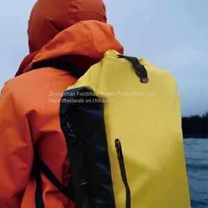 Waterproof Floatable Backpack for Surfing, Kayaking, Hiking, Camping, Water Sports, Yellow thumbnail-5