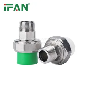 IFAN High Quality Green PPR Pipe Fitting High Pressure PN25 Brass Male Union Fitting thumbnail-4
