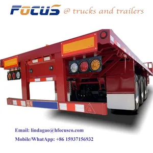 8 Axles Flatbed Trailer , Heavy-duty Cargo and Equipment,construction Machinery From China thumbnail-2