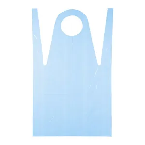 Factory Direct Disposable Waterproof Plastic Apron Clear Industrial LDPE Make Up Beauty Salon Apron For Adults Kitchen Cooking thumbnail-2