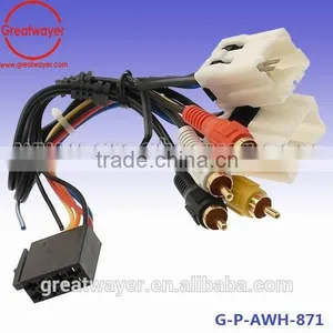 2pin Connector and Rca Audio Plug ISO Car Audio Automotive Wire Harness thumbnail-1
