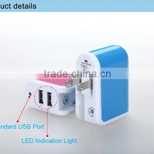 High Quality Portable Charger 2 Port Usb Wall Charger thumbnail-1