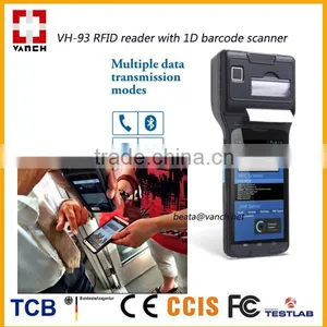 4G Android Fingerprint Barcode Scanner With UHF RFID Reader thumbnail-1