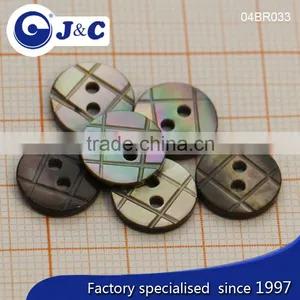 J&C Brown MOP Shell Buttons,pearl Shell Buttons for Fashion Shirt.BR033, BR037 thumbnail-1