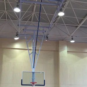 Ceiling Mount Suspended Basketball Hoop FIBA Approved Basketball Goal Hoop System thumbnail-1