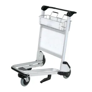3 Wheels Aluminum Airport Passenger Baggage Hand Luggage Price Trolley thumbnail-3