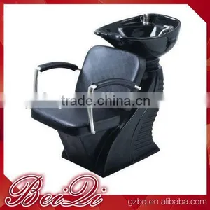 Beautiful Black Salon Hair Station Washing Hair Shampoo Chair Steamer Chair Hardware thumbnail-1
