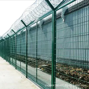 Anti-Climbing Fencing Border Barrier With Galvanized Concertina Razor Barbed Wire thumbnail-1