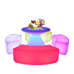 Moon Shape Bar Chair /Rechargeable Rgb Colors Glow Night Club Furniture Chair Illuminated Led Fancy Bar Furniture Sets thumbnail-1
