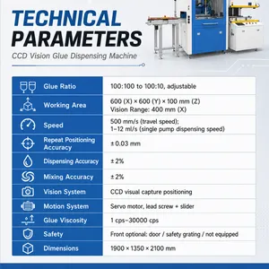 Daheng Pgv-501S CCD Visual Ab Two-Component Glue Potting and Dispensing Line for Epoxy PU And Silicone thumbnail-2