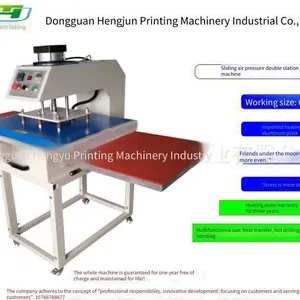 60*80cm Automatic Heat Press Machine, Clothing Pressing Machine, Pillow Pneumatic T-shirt Heat Transfer High-pressure Printing Machine thumbnail-1