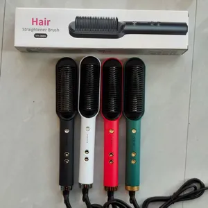 Electric Hair Straightening Brush — 40W, Dual Voltage 110-240V, Portable Hair Styler thumbnail-1