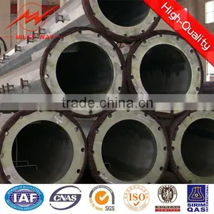 110KV Outdoor 30FT-90FT Treated Steel Pole Price for Philipine thumbnail-1