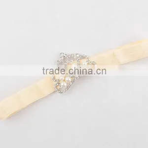 European Kids Headbands New Arrival Baby Girl Pearls Crown Headbands Infant Baby Elastica Hair Bands thumbnail-5