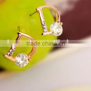 Letter Stud Earrings Gold Plated Letters Earrings Gold Initial Stud Earrings thumbnail-1