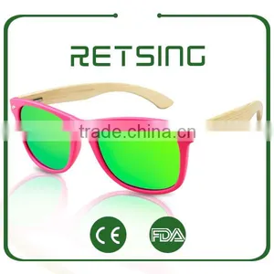 Bamboo Wooden Sun Glasses Metal Hinge Sunglasses Custom Sunglasses thumbnail-2