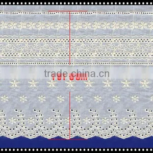 100% Cotton Embroidery Fabric Lace Wholesale thumbnail-1