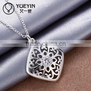 America Hot Selling New Fashion Style Fast Delivery Wholesale Fashion Silver Plated Zircon Necklaces thumbnail-5