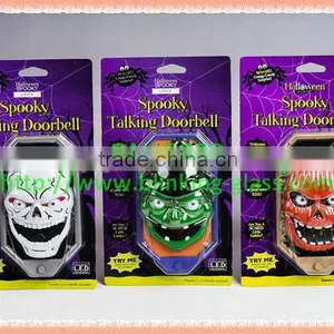 Factory Whole Sale Halloween Spooky Time Pumpkin Funny Doorbell With Talking Spider thumbnail-1