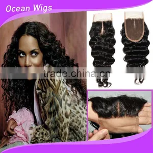 Deep Curly Free Parting Lace Closure thumbnail-2