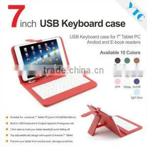 7" Universal Leather Case MID Tablet Adjustable Fixed Foot thumbnail-1