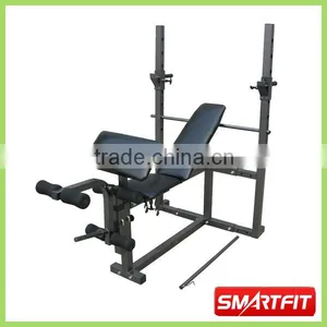Functional Combined Weight Lifting Bench With Lat Bar and Barbell Rack Hot Sale Gym Fitness Equipment thumbnail-1