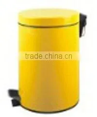 Jumbo Yellow Stainless Steel Pedal Rubbish Bin thumbnail-1