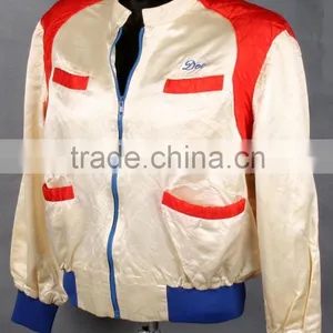 Customized Made Nylon Satin Jacket,Customized Made Nylon Letterman Jacket,Customized Made Nylon Letterman Jacket thumbnail-1