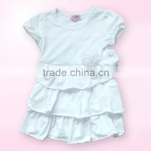 2016 Summer Girls Dress Casual Short Sleeve Dresses Kids Clothes thumbnail-1