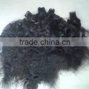 Indian Remy Single Drawn Hair , Bulk Hair thumbnail-1