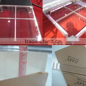 1.22x1.22m (4'x4') Aluminum Frame Acrylic Deck Portable Clear Elevated Stage Platform thumbnail-3