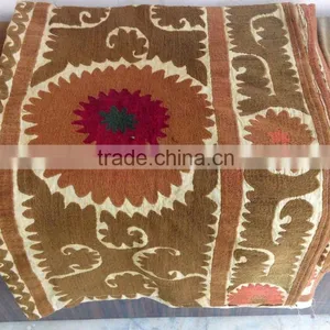 Multicolor Hand Embroidered Authentic Uzbekistan Suzani Bed Covers Suzani Throws thumbnail-3