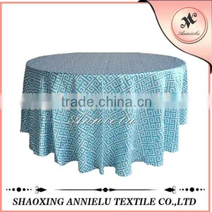 120 Round Polyester Satin Tablecloth Fabric for Wedding thumbnail-1